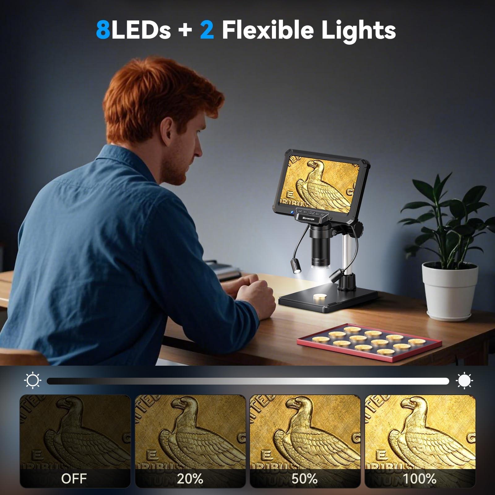 7Inch 1200X Digital Microscope for Electronics Repair