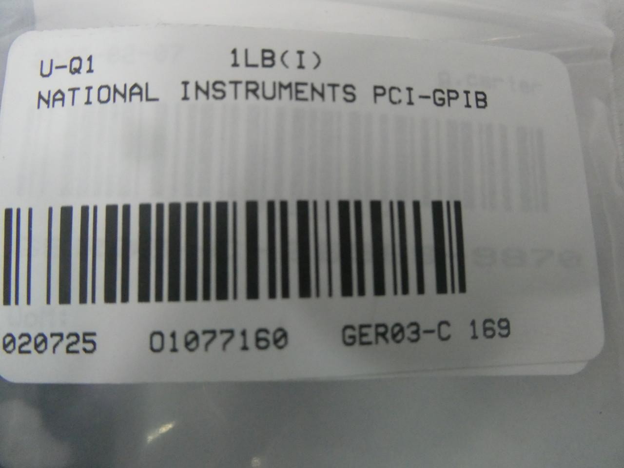 National Instruments PCI-GPIB Interface Adapter Card
