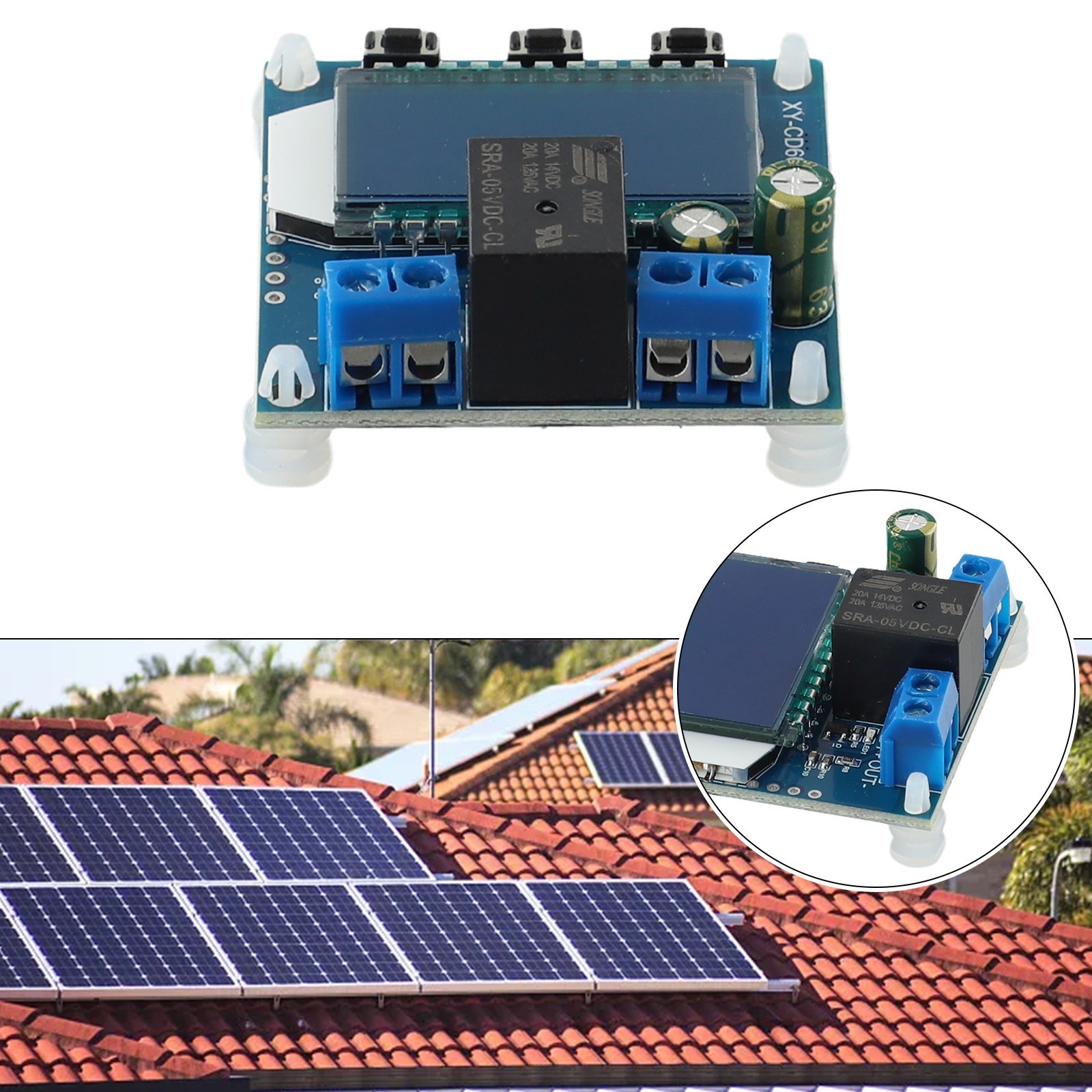 For MPPT Solar Charge Controller DC6-60V Battery Control Module Voltage New