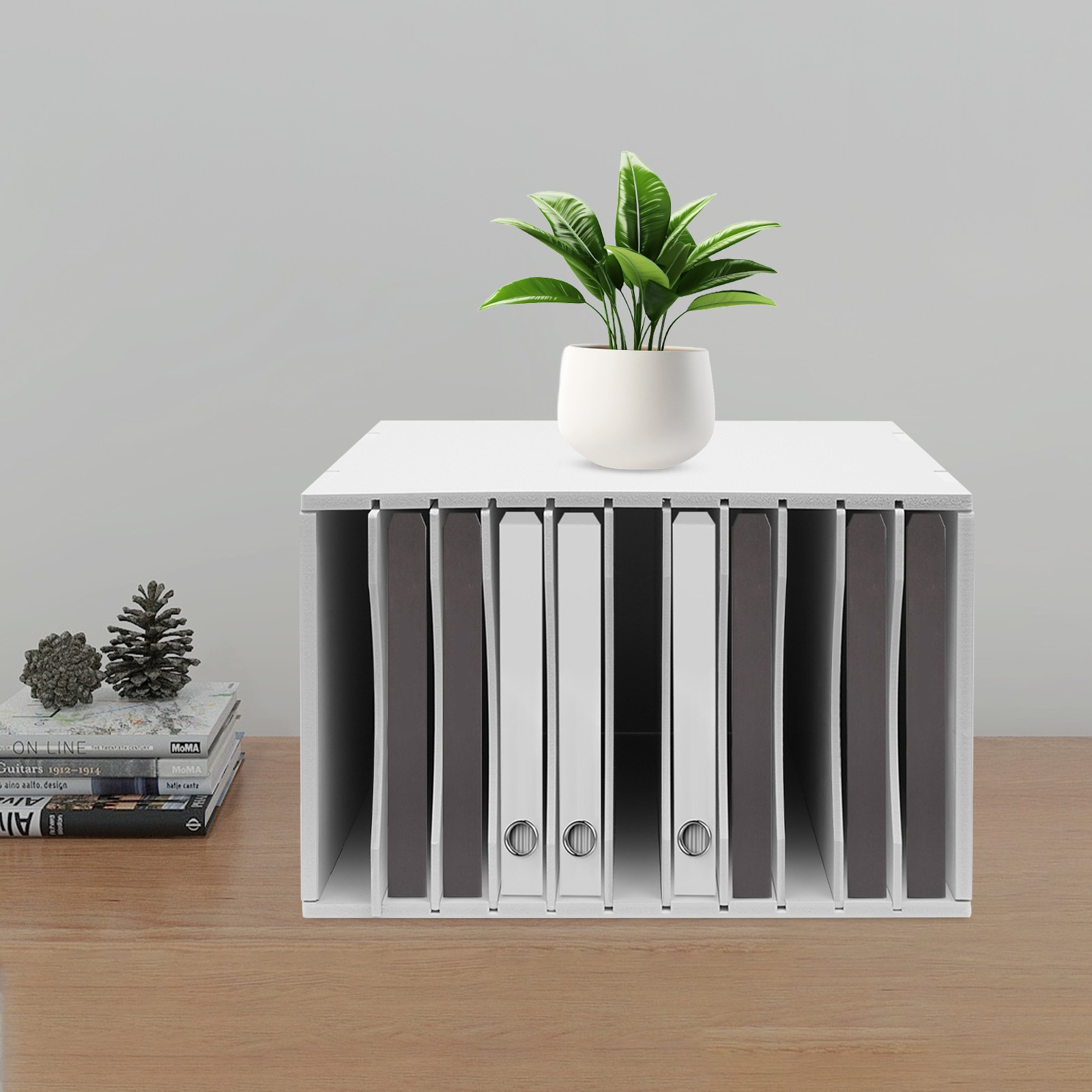 Vertical Desktop Sorter 11-Compartments Paper Storage Holder Document Organizer
