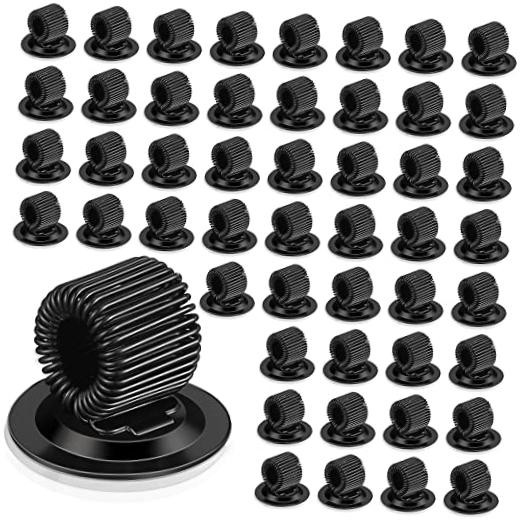 50 Pcs Pen Holder Clips for Clipboard Manganese Steel Pen Holder Black