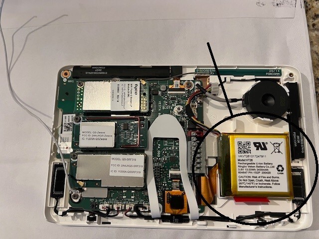 QOLSYS QR0041-840 3.8V 3430mAh BACK UP GOLD BATTERY iQ2 PLUS QS9201 QS9202 PANEL