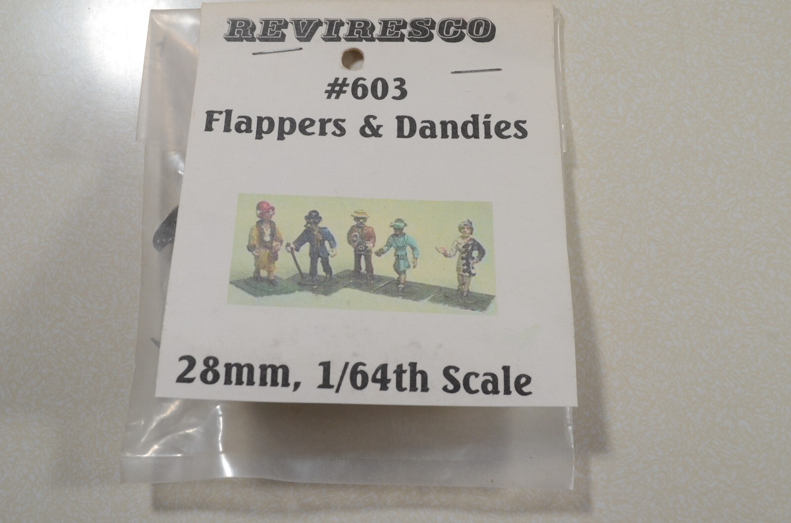 Reviresco 1/64 28mm Unpainted Cast Metal Flappers & Dandies Figures - 603