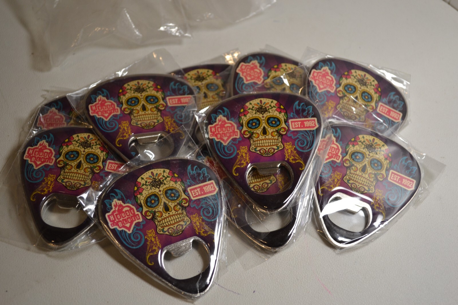 Genuine House of Blues Bottle Opener (Magnet) Sugar Skull - Pack of 10