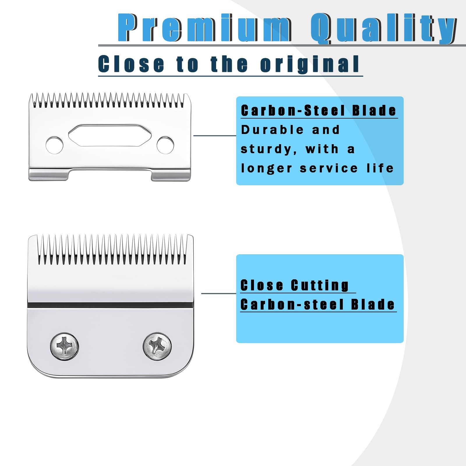Professional Wahl Blade - 2-Hole Precision Adjustable Hair Clipper Silvery