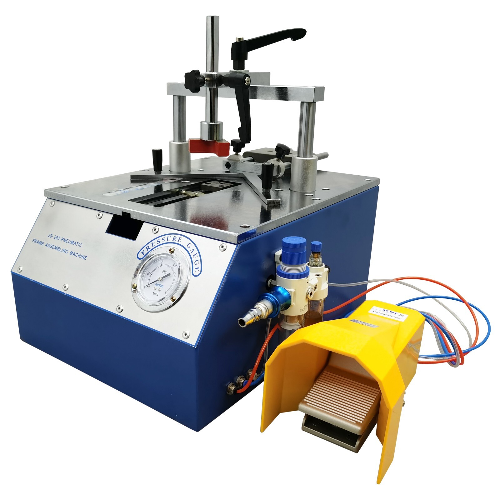 Pneumatic Picture Frame Nail Angle Machine Wood Frame Stitching Nailing Machine