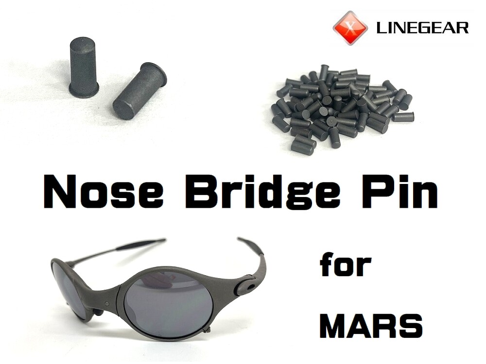 LINEGEAR Nose Bridge Pin - Dark Gray for Oakley X-Metal Mars 2pcs [NBPIN-XM-2]