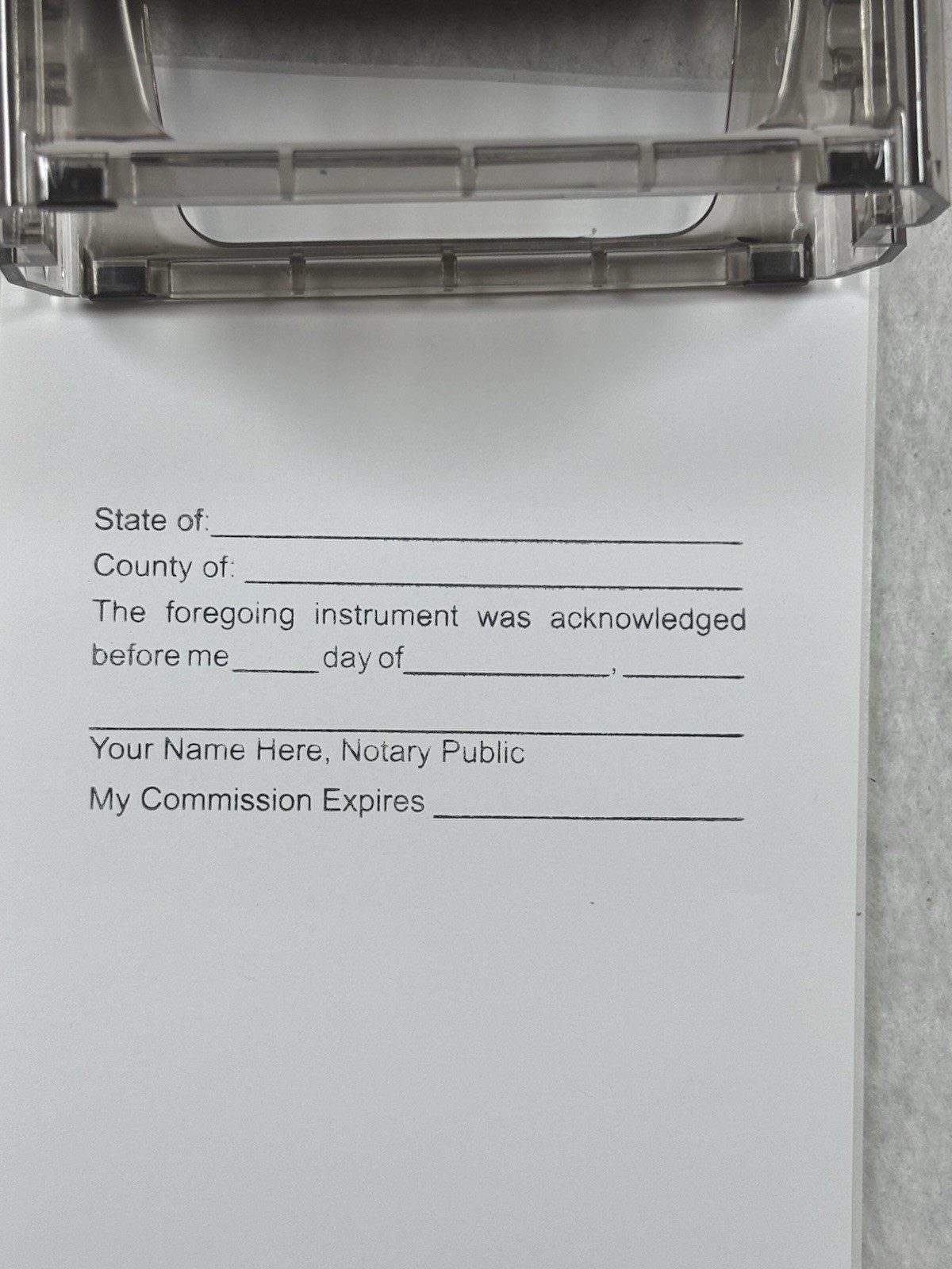 ExcelMark Self-Inking Notary Public Stamp Preowned Black Office Stamp