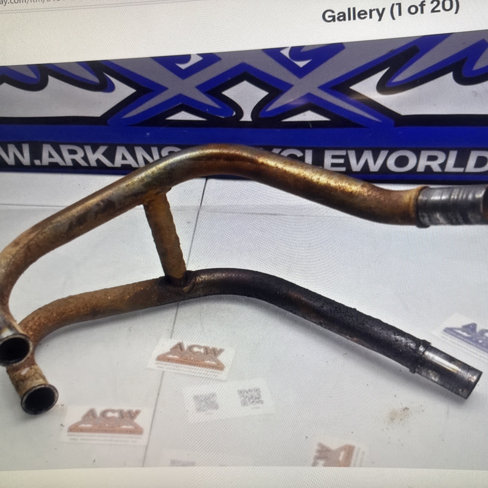 Y1-2 DUAL EXHAUST HEADER STOCK 07 KAWASAKI NINJA 250 EX 250EX EX250 F FREE SHIP