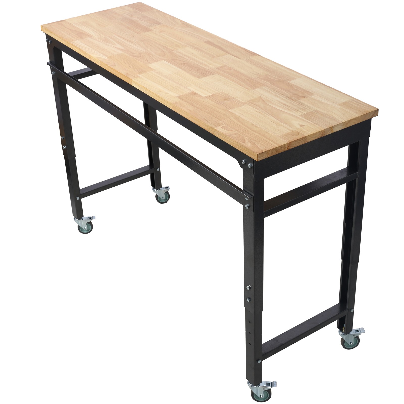 60" Rolling Workbenches Workshop Tool Bench 2000lbs for Garage Adjustable Height