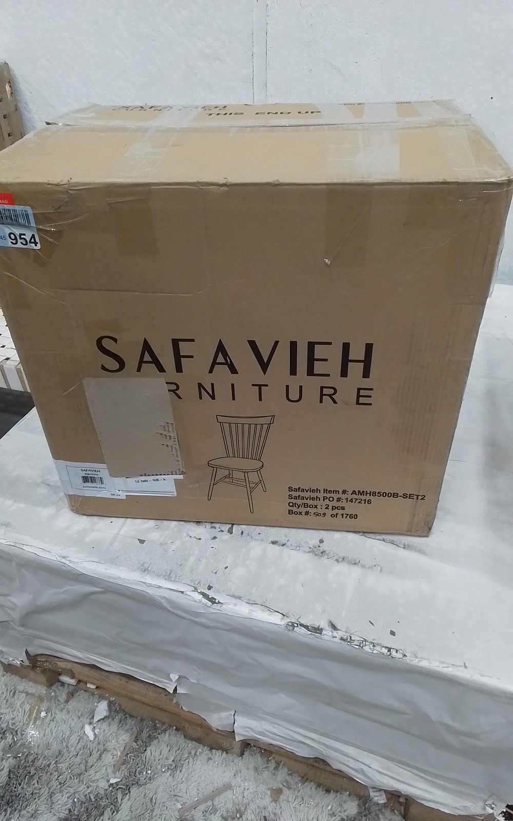 Safavieh PARKER SPINDEL SIDE CHAIR, Reduced Price 2172763608 AMH8500B-SET2