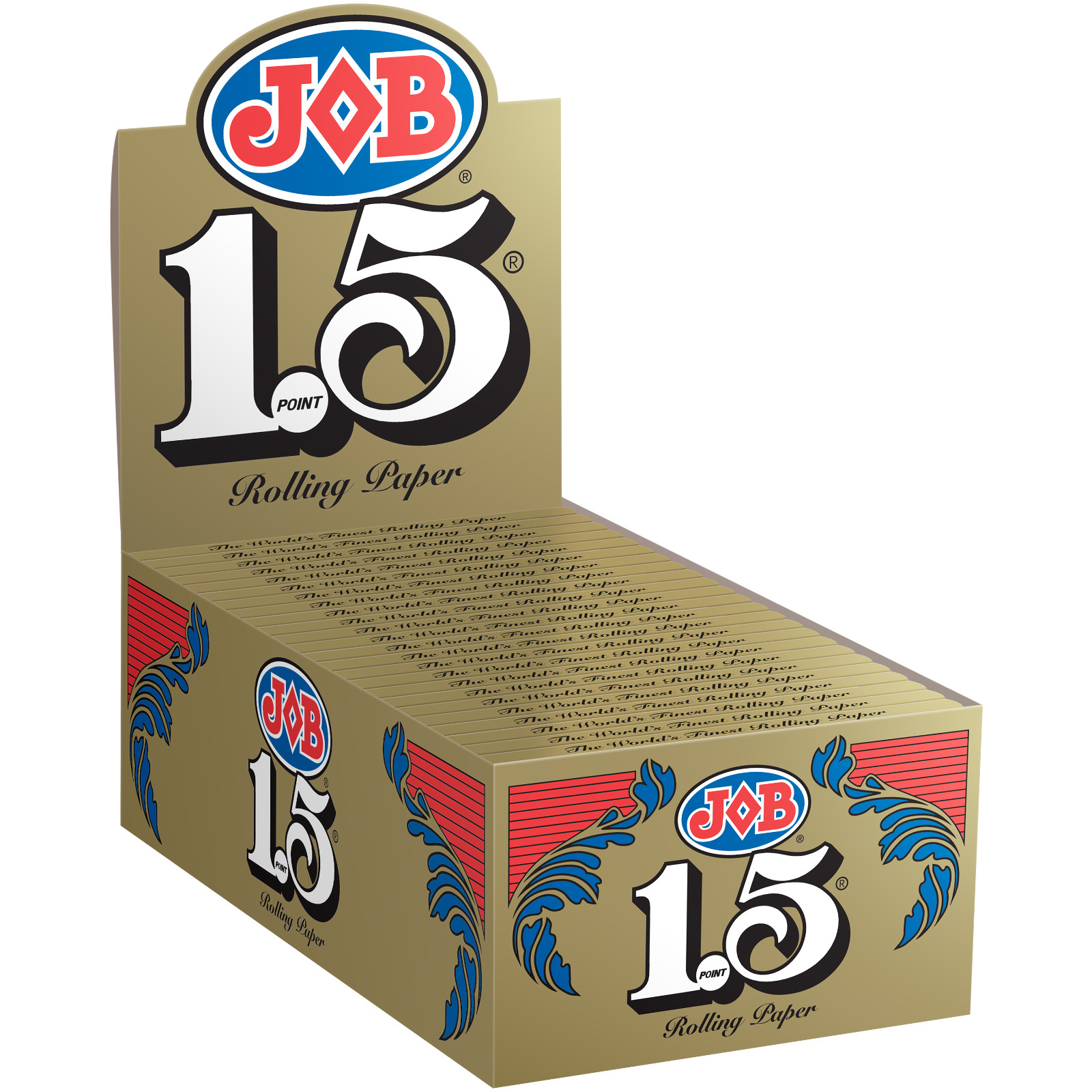 JOB 1.5 Gold Rolling Paper 1 1/2 Cigarette Papers (Full Box of 24)