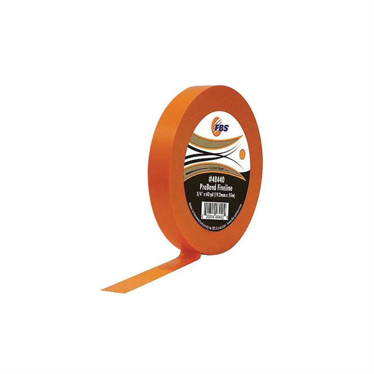 Distribution ProBand 48440 Fine Line Tape, 60 yd L x 3/4 in W, Polymer, Orange