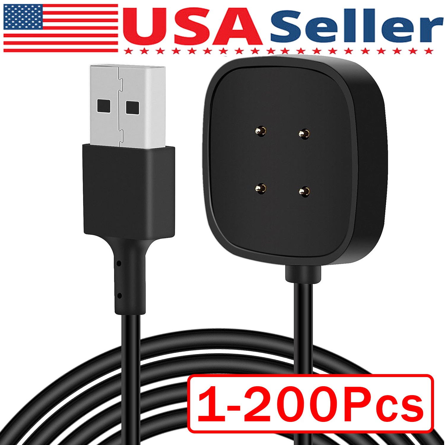 Wireless Charger For Fitbit Sense Versa 3 4 Watch Fast Charging Dock Cable Lot