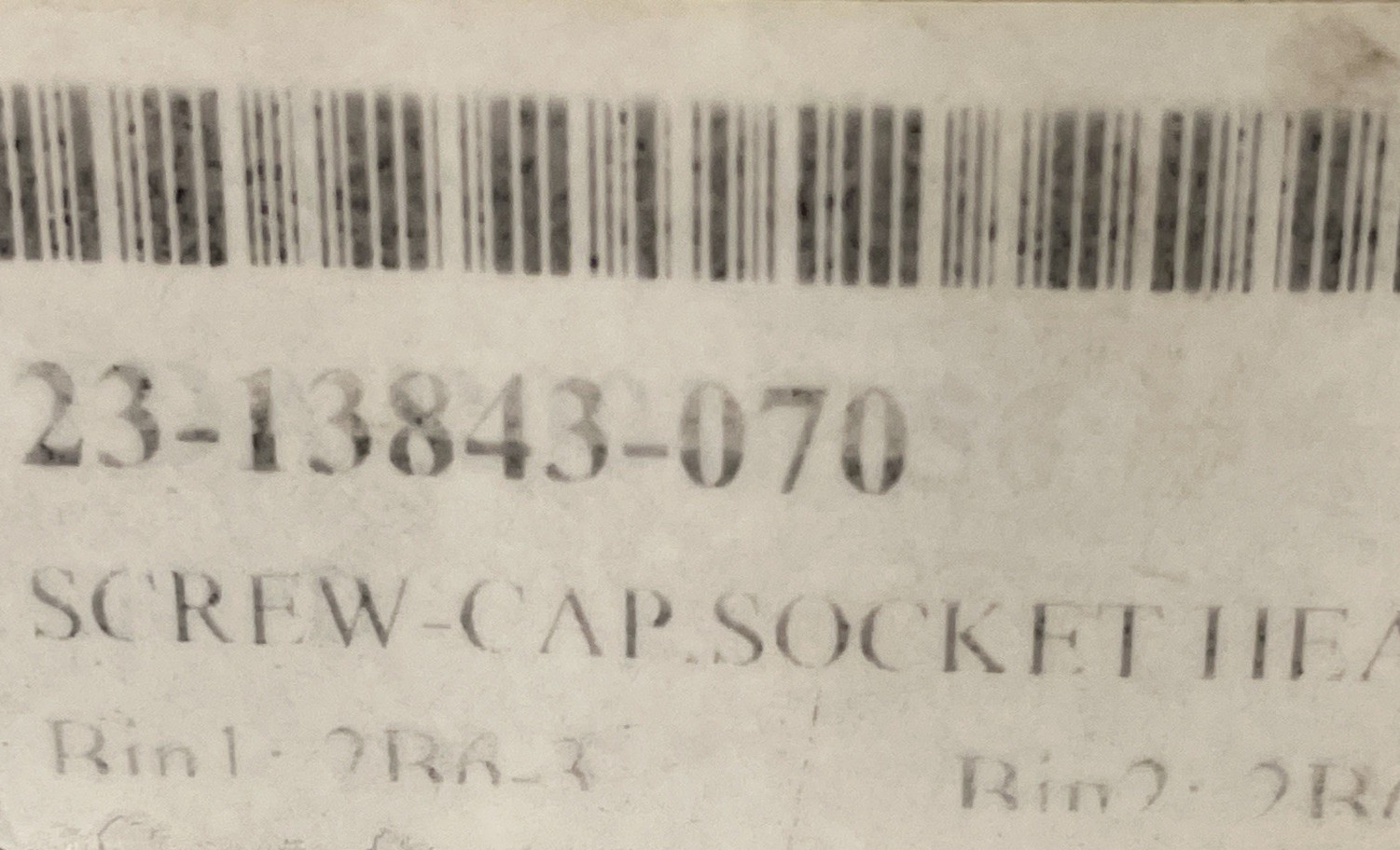23-13843-070 FREIGHTLINER SCREW-CAP,SOCKET HEAD,M20X1.5X