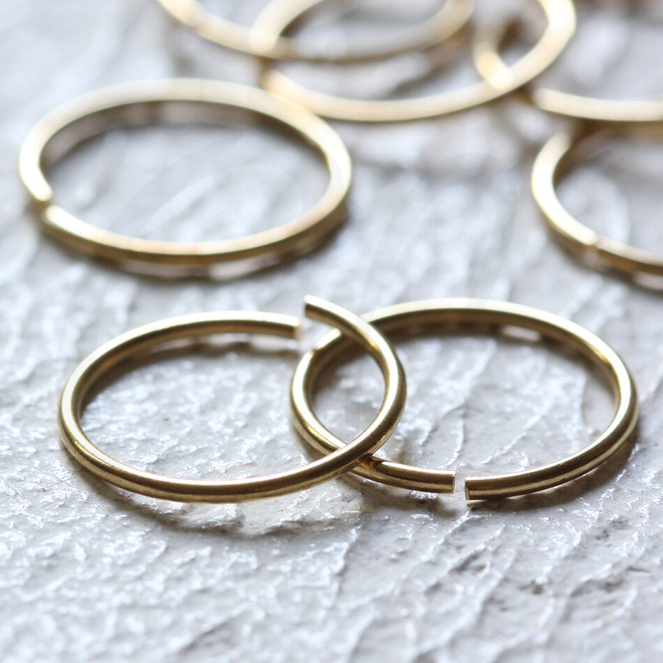 40 Pieces Raw Brass Brass Base Jump Rings- 18x1.2mm (CW-4359C)