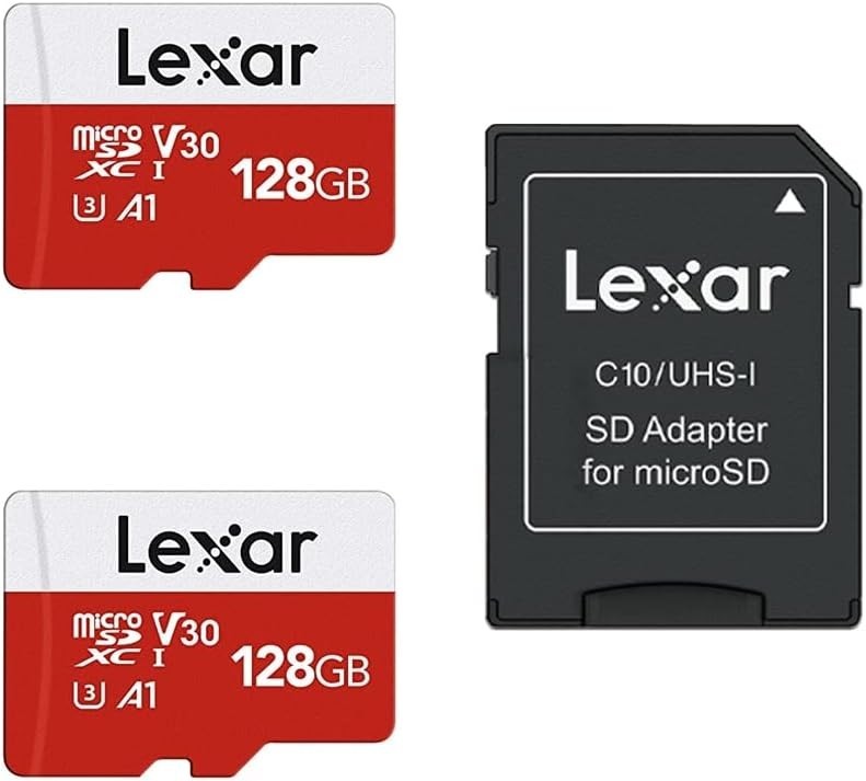 128GB Micro SDXC Card 2 Pack - 100MB/s, ideal for Camera & Smartphone