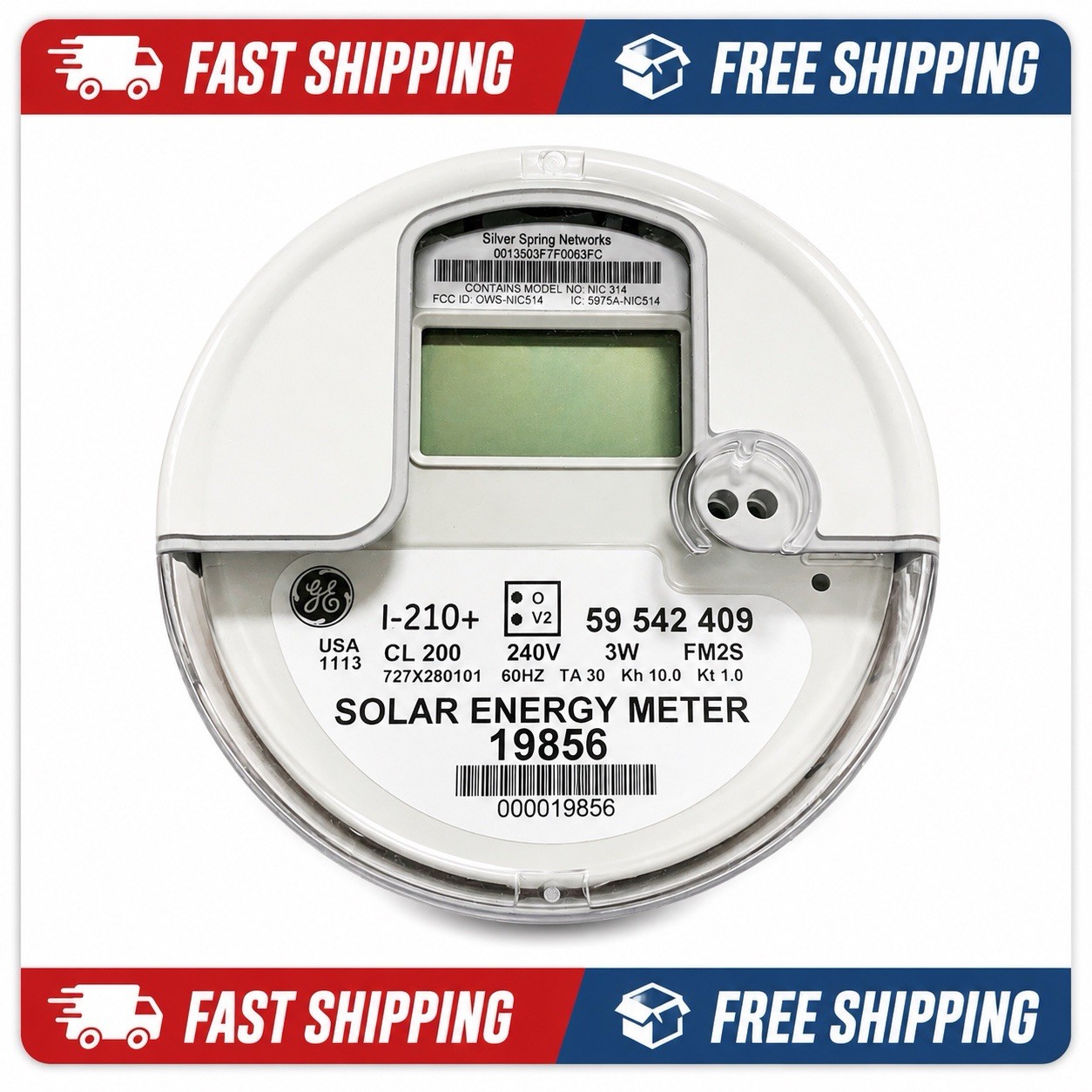 🔴GE Energy Watthour Smart Meter Type I-210+ 727X280101 240V 60Hz‼️
