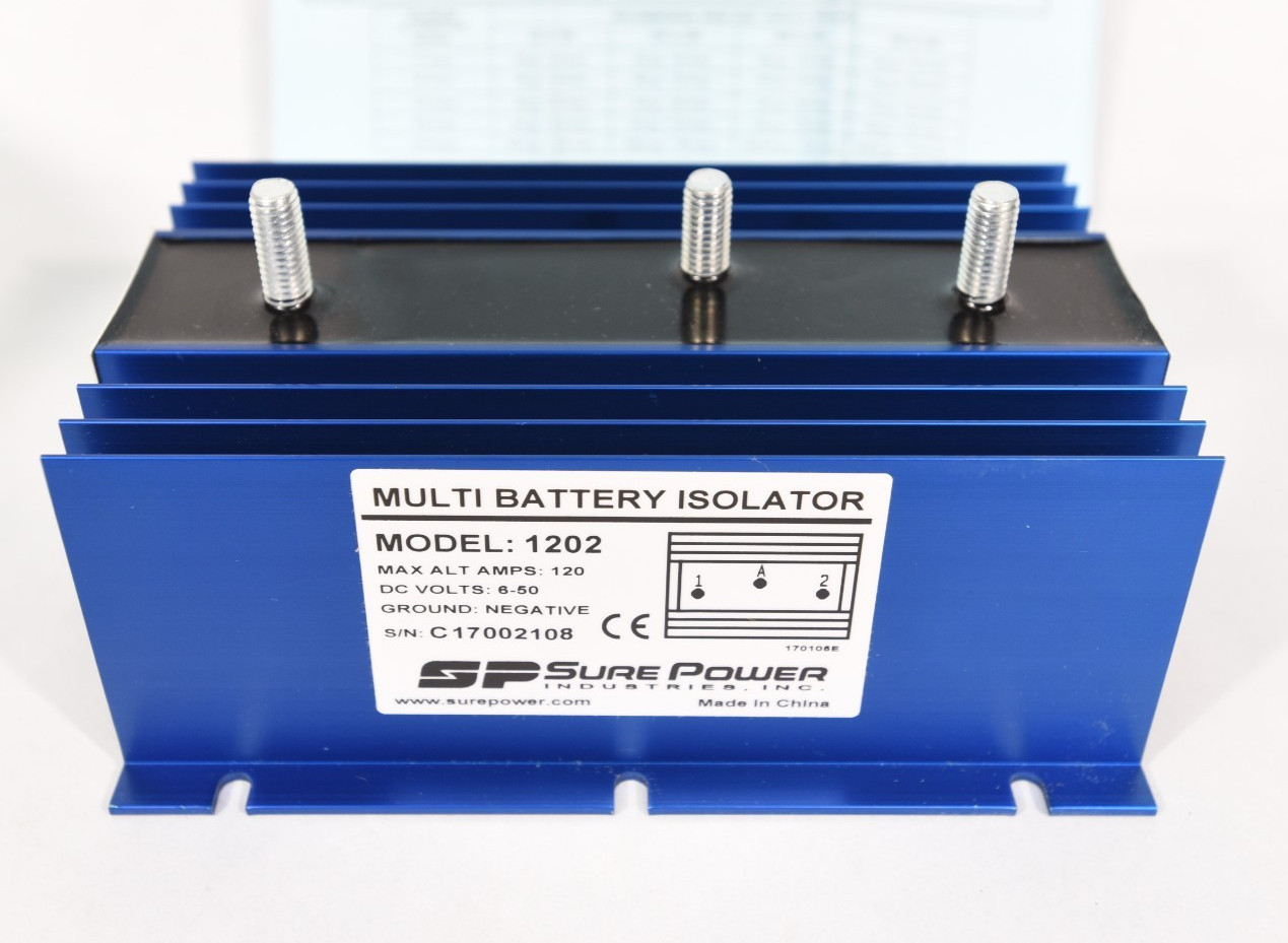 Multi Battery Isolator Sure Power Model 1202 120 Amps