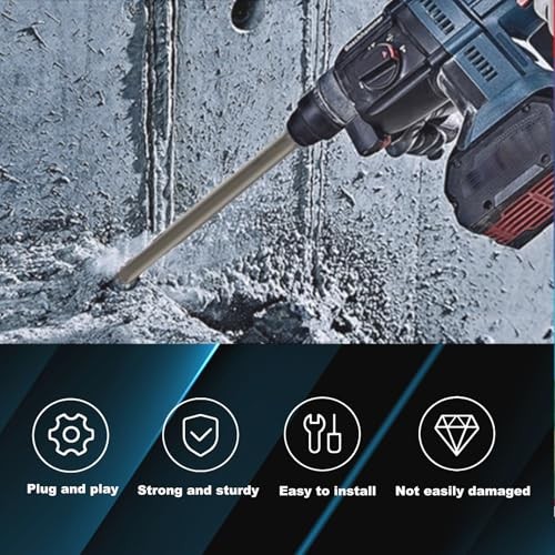 16" SDS Plus Chisel Set, 3/4" Flat Chisel and Point Chisel with Sds Plus Shank