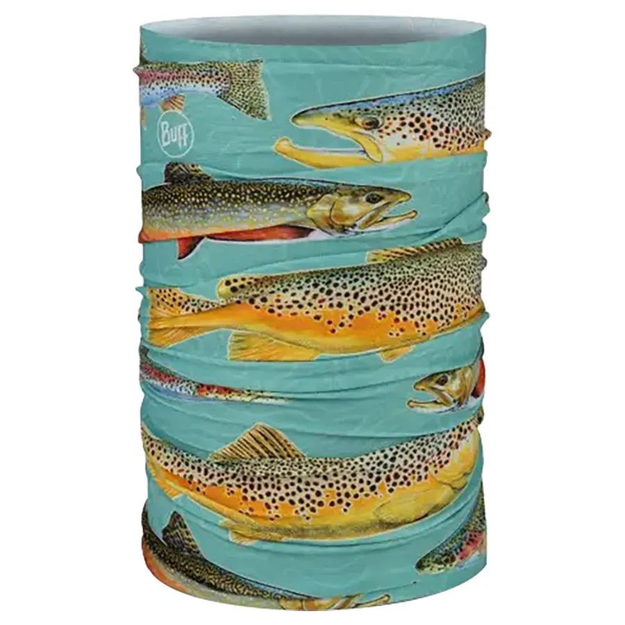 Buff CoolNet UV Multifunctional Neckwear, Abachar Trout Multi