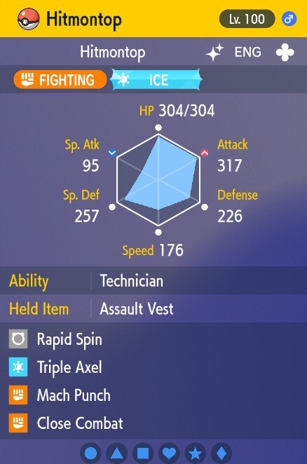 Pokemon Scarlet and Violet 6iv Shiny Max EV Hitmontop