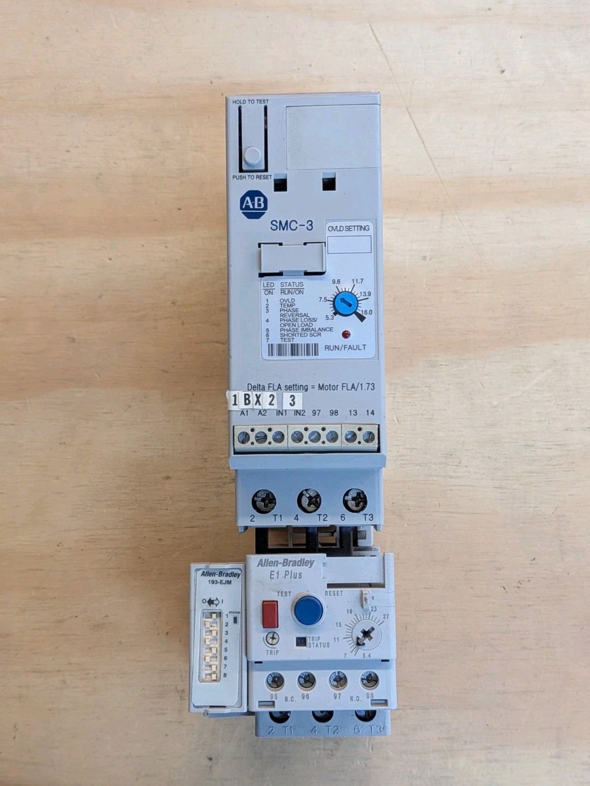 Allen Bradley 150-C16NBD SMC-3 Soft Starter 16A w 193-EJM Overload Tested