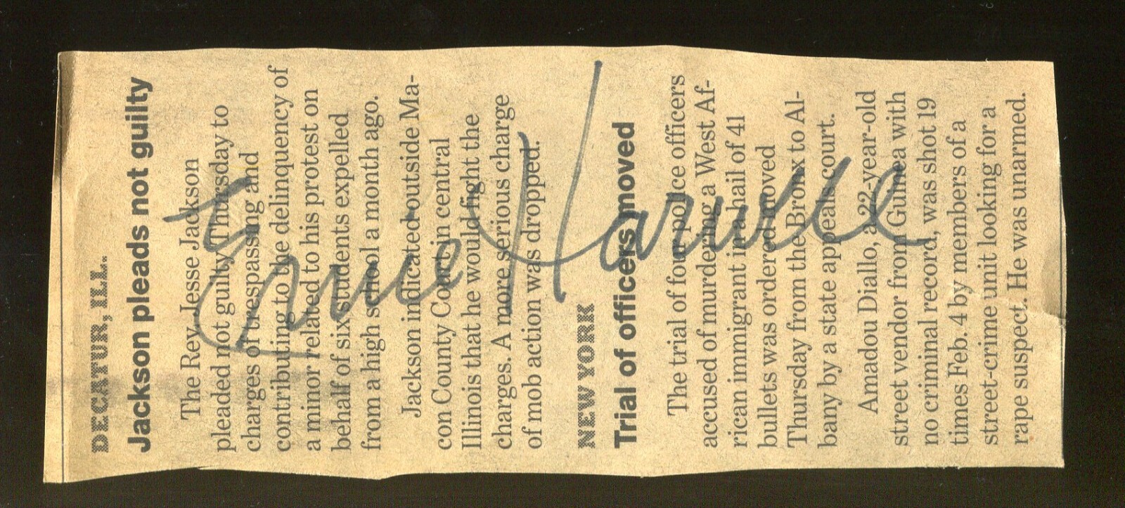 Ernie Harwell Detroit Tigers Announcer Cut Signature Signed Newspaper Autograph