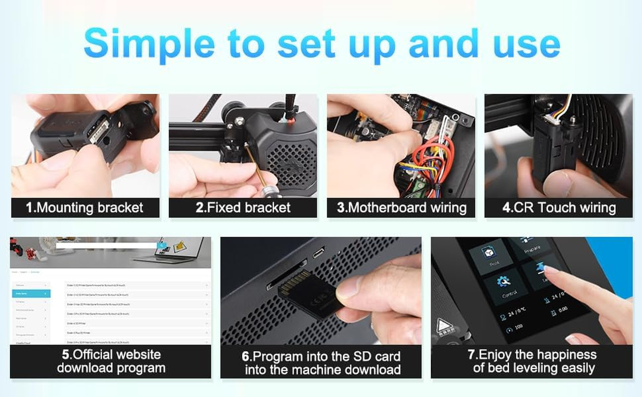 Creality CR Touch Auto Bed Leveling Sensor Kit for 3D Printer with Metal Push Pi