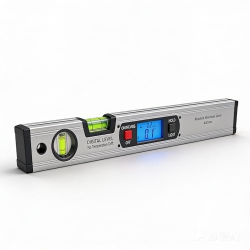 Digital Level with Backlit LCD High-Precision Inclinometer (0.1° 16.3 Inch