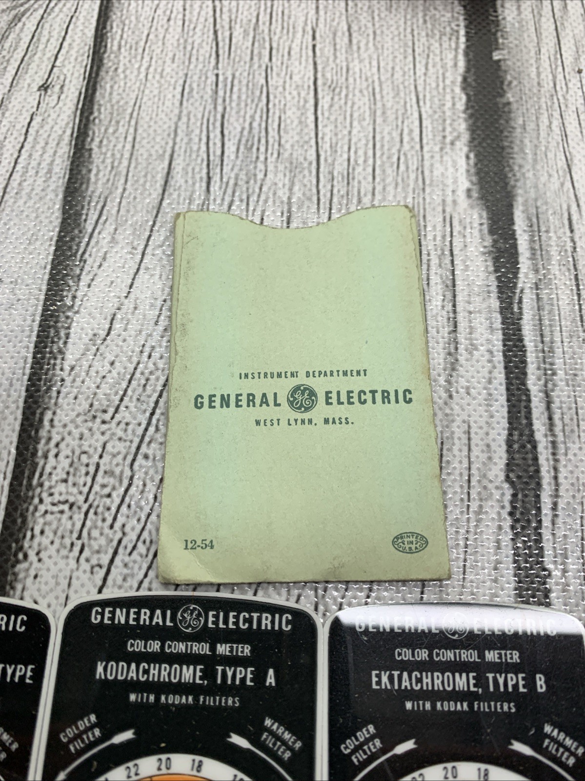 GENERAL ELECTRIC Color Control Meter SLIDES Only 4 All Different