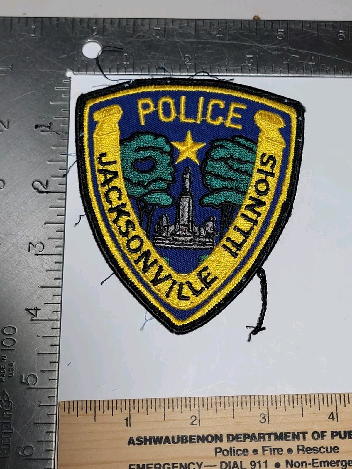 S B1 Police patch Illinois Jacksonville Used IL
