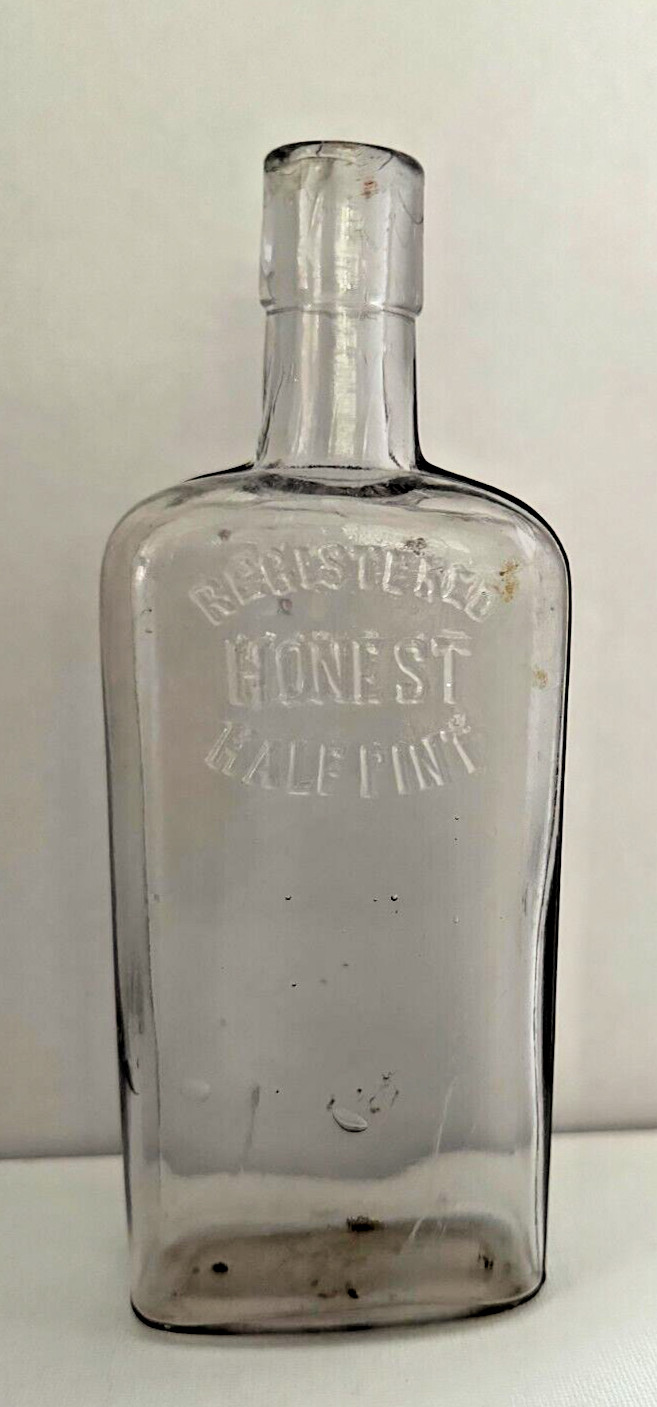Antique half pint bottle - Honest Registered Half-Pint