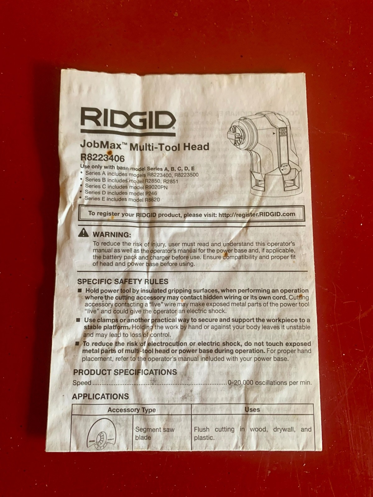 Ridgid JobMax Multi-Tool With Soft Zip-Up Case