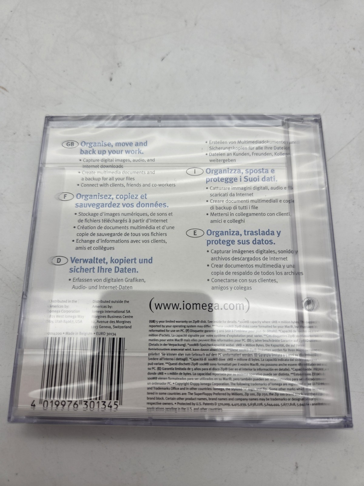 IOMEGA ZIP 100, MAC Formatted, Original Sealed, Unused