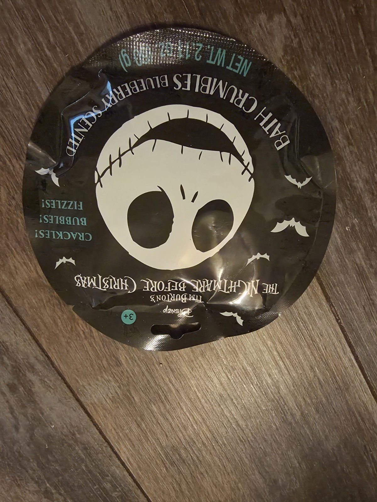Disney Nightmare Before Christmas Bath Crumbles Blueberry Disc 2.11 oz