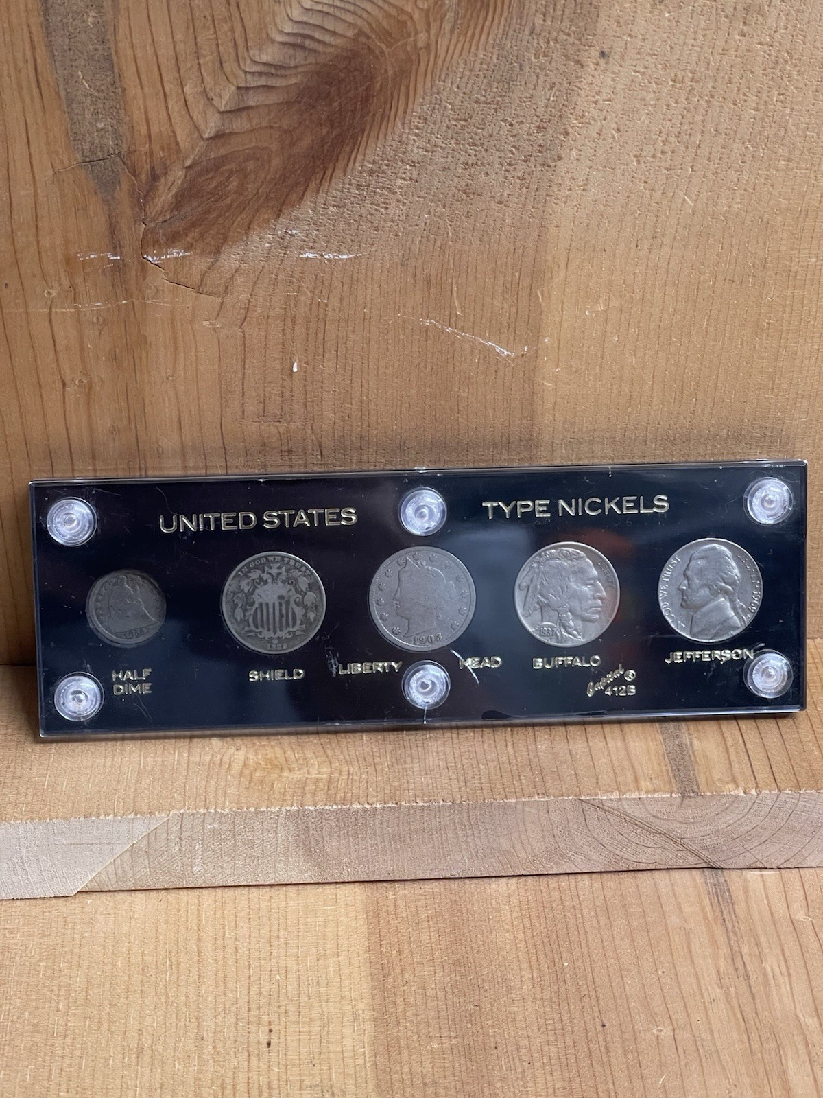 United Stares Type Nickels Set in Capital Plastic Holder 5 Coin Set