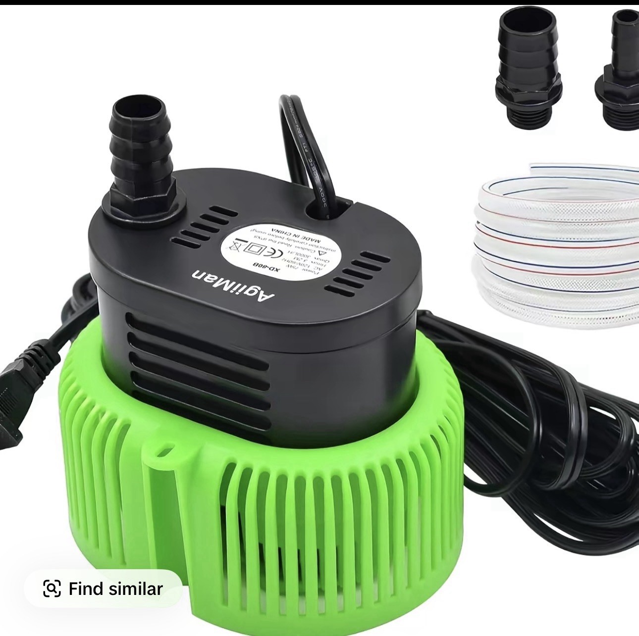 Pool Cover Pump Above Ground Submersible Water Sump W/Drainage Hose & 25 Ft Cord