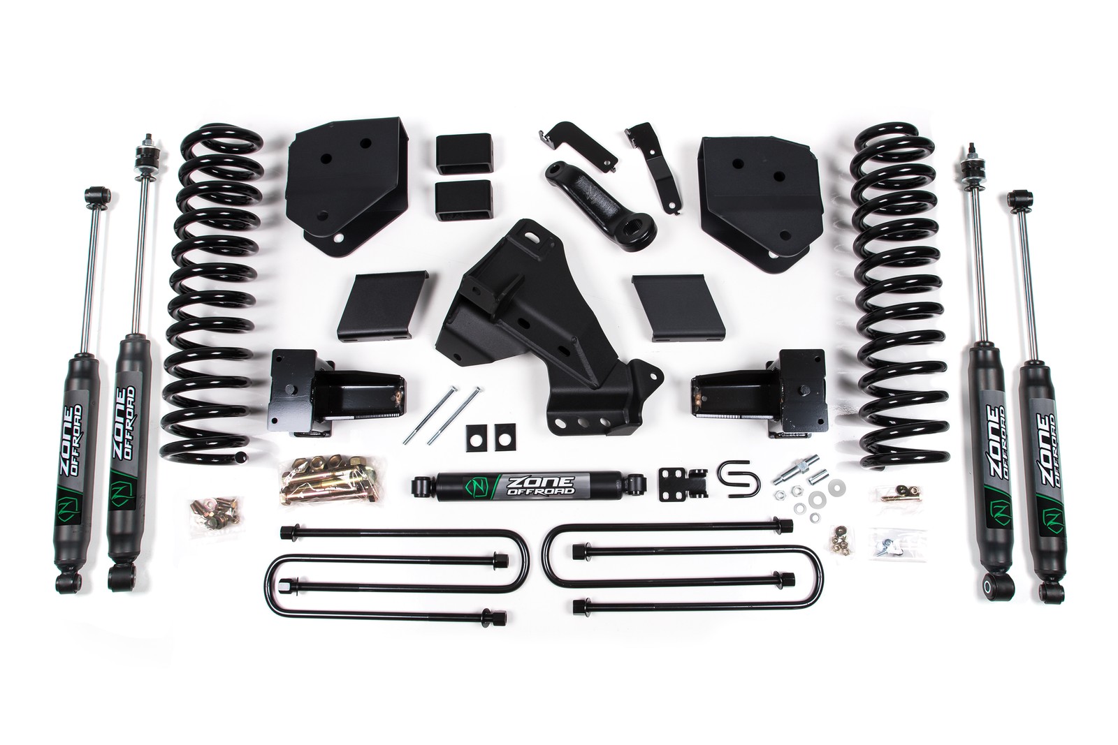 Zone Offroad F72N 4" Suspension Lift Kit With Nitro Shocks For Ford Super Duty
