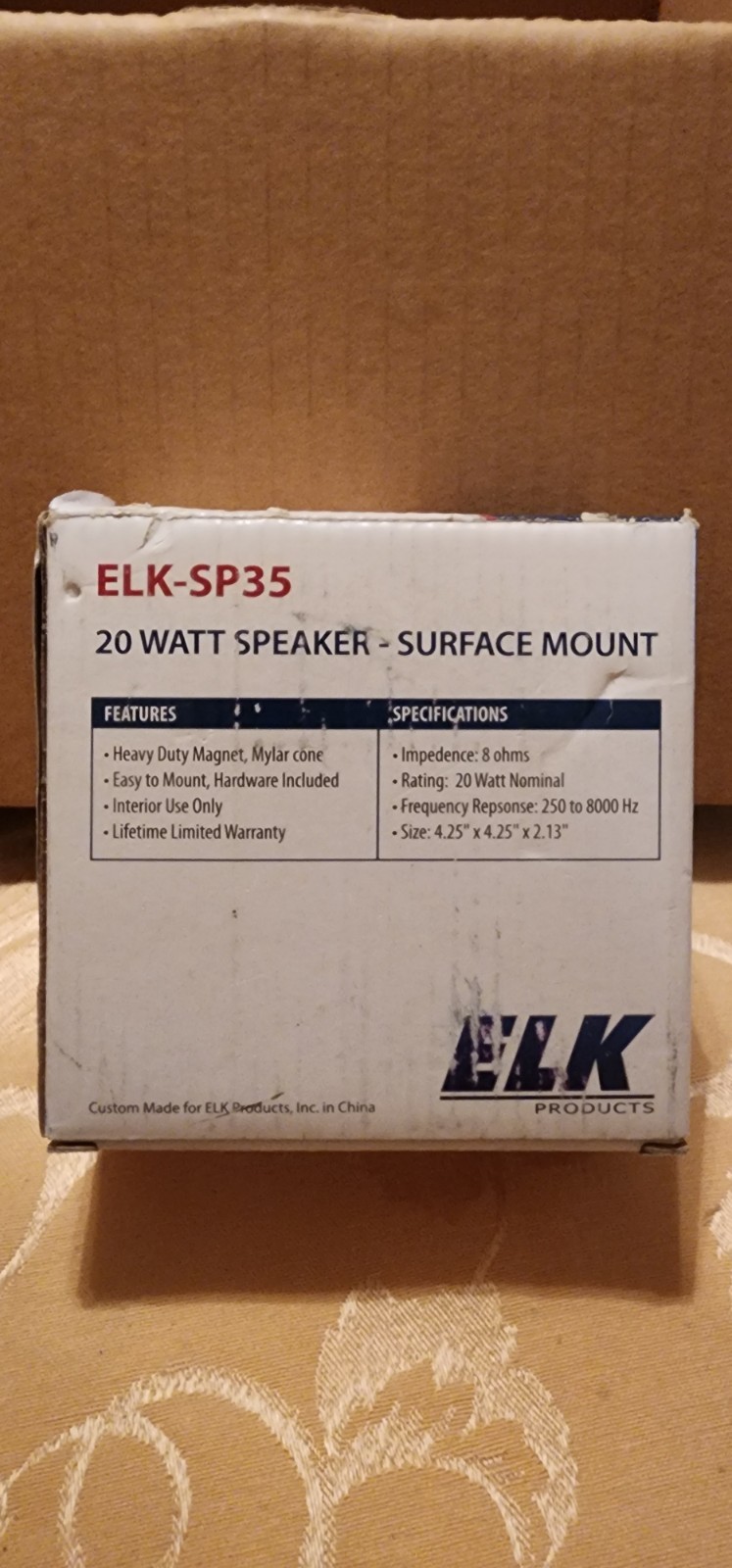 ELK SP35 Speaker 20 Watt MISSING MOUNTING SCREWS