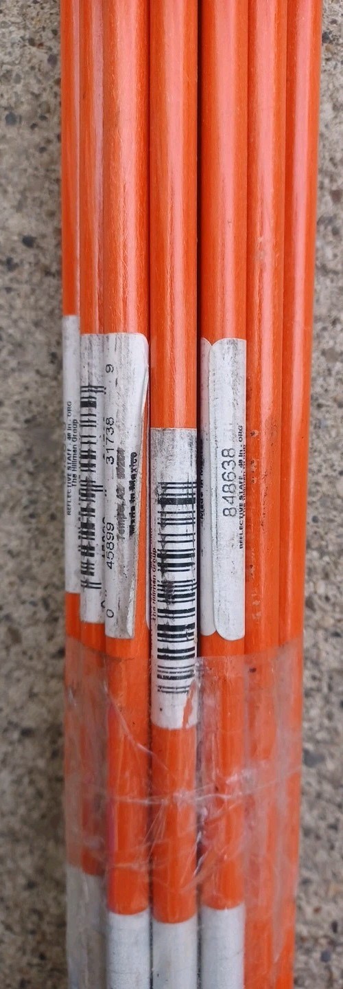 Hillman 48-in Orange Reflective Rod FIBER Glass 848638 24 Set
