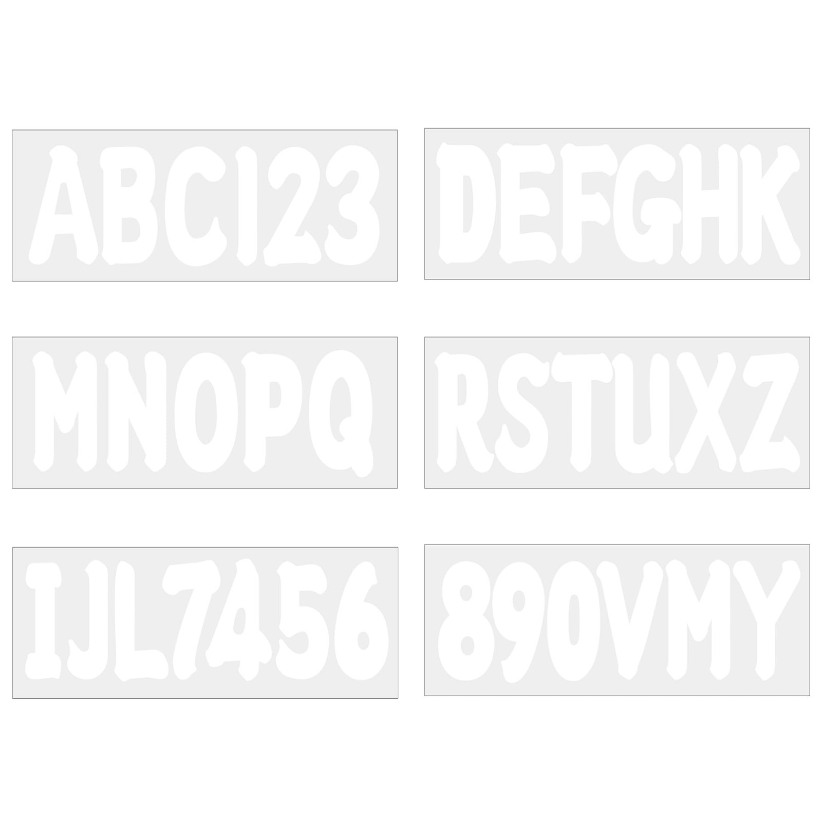3'' Boat Registration Numbers Stickers and Letters Decals
