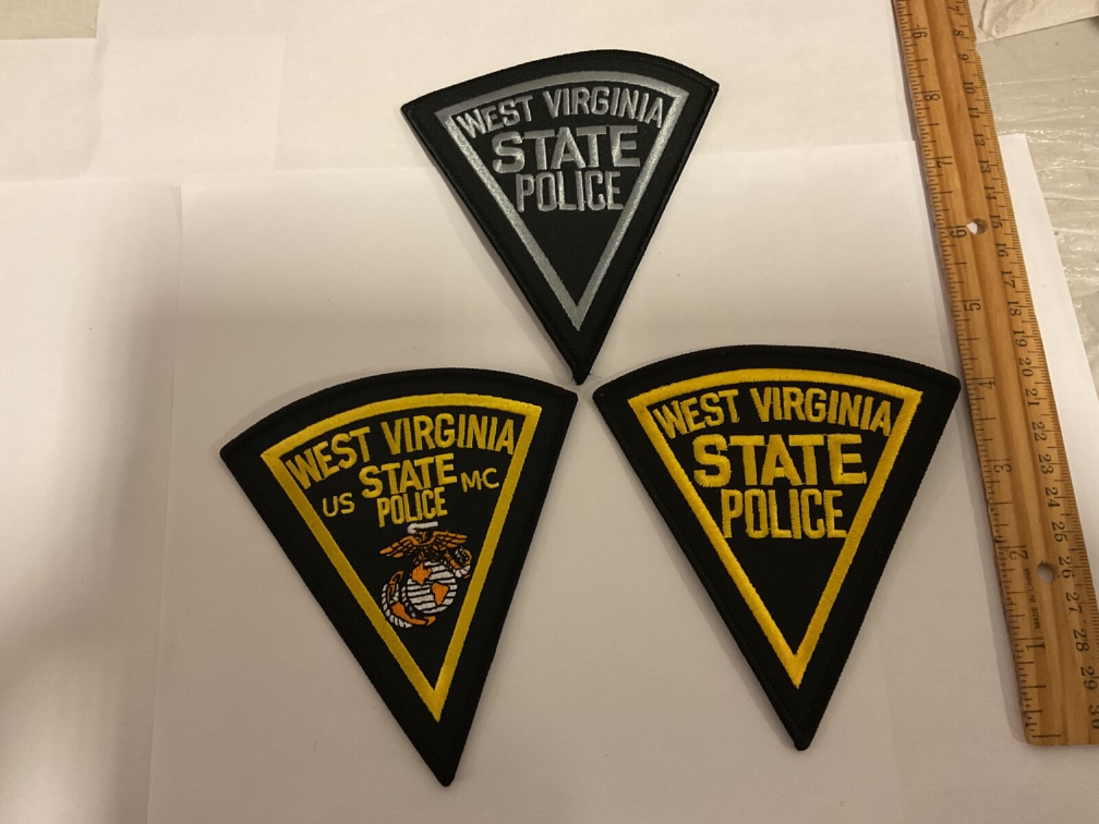West Virginia State Police Patch collectable Set 3 pieces full size