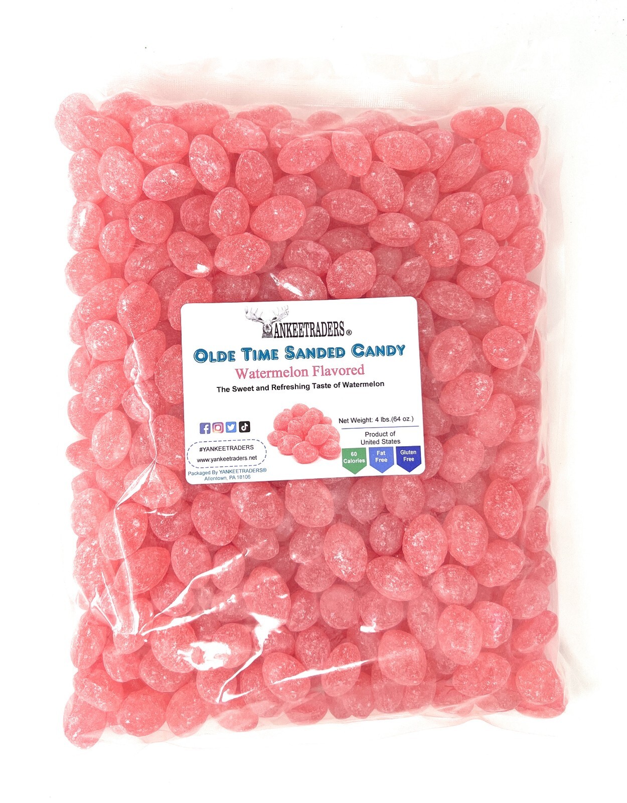 Olde Time Watermelon Sanded Hard Candy, 4 lbs. ~ YANKEETRADERS® ~ FREE SHIPPING