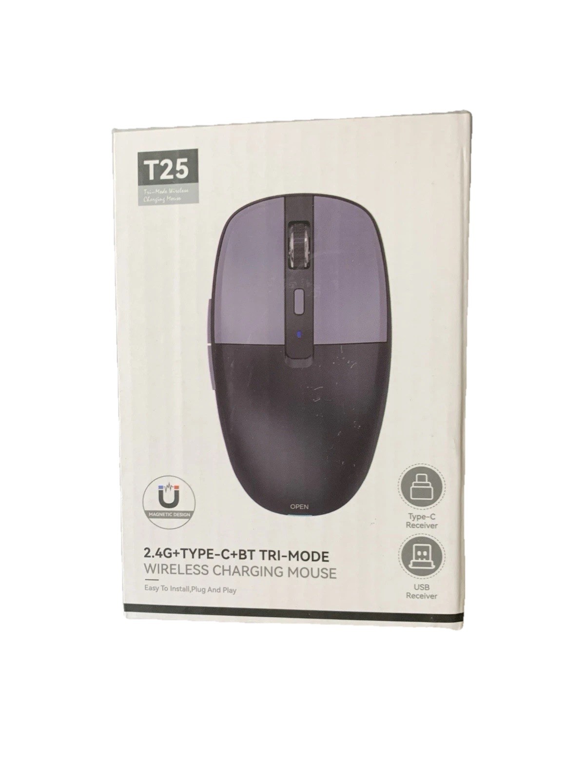 2.4G + Type- BT TRI-Mode Wireless charging mouse T 25