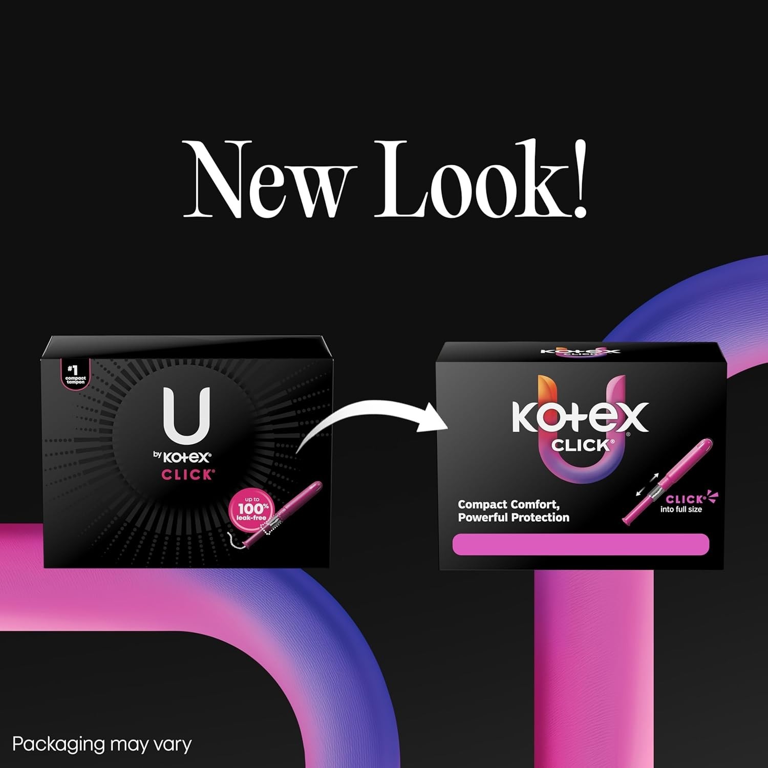 45 Count U by Click Tampons - Compact, Gynecologist-Tested, Super Absorbent