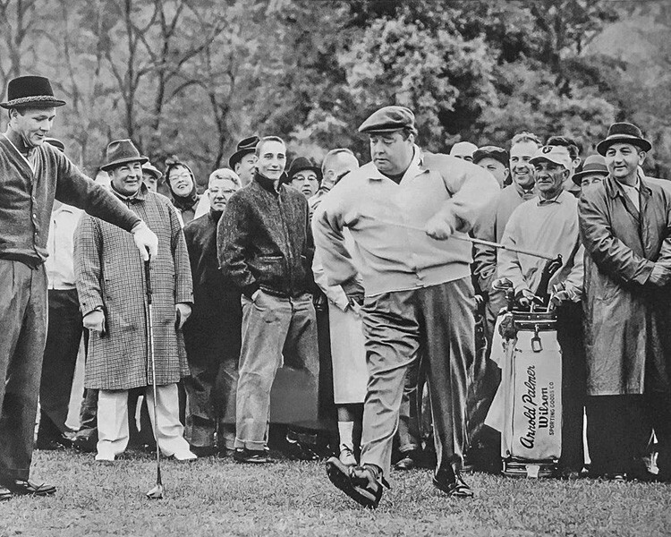 Actor JACKIE GLEASON and ARNOLD PALMER Glossy 8x10 Photo 'And Away We Go' Print