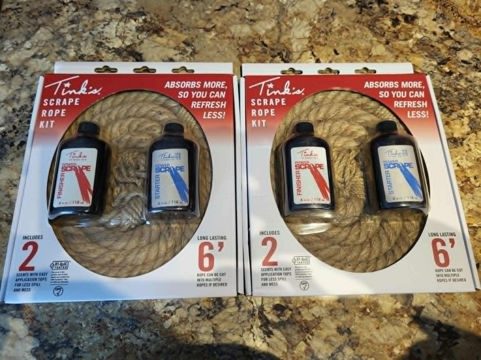 Lot of 2 Tink’s Power Scrape Rope Kit- Includes 6' foot Rope & 2 4oz Scents NEW