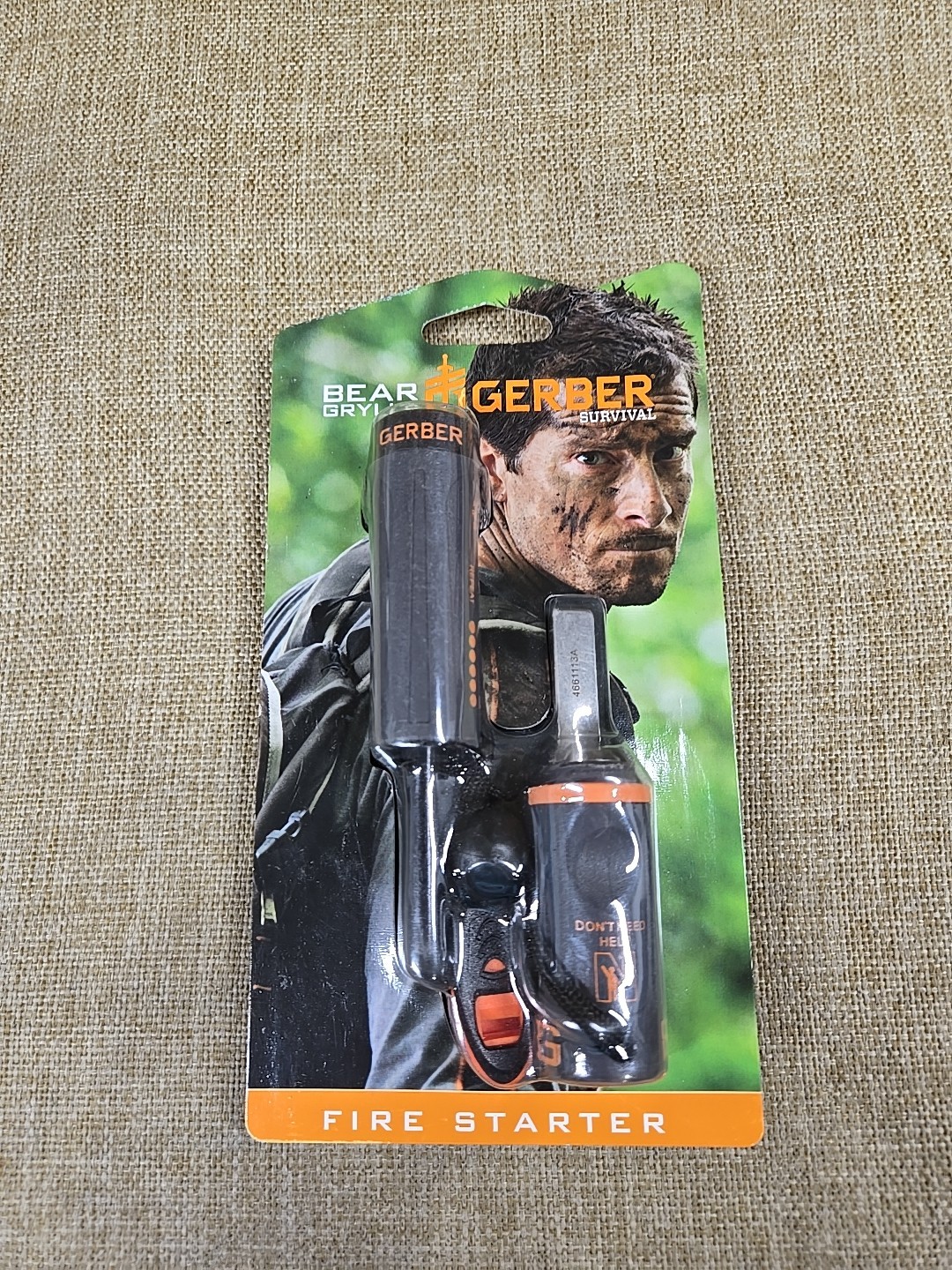 Gerber Survival Bear Grylls Fire Starter Kit Whistle Lanyard Waterproof Storage