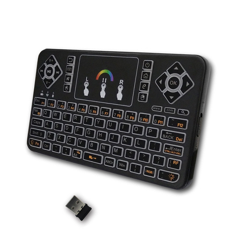 Mini Color RPG Backlight USB Wireless Keyboard Touchpad Mouse Remote Control NEW